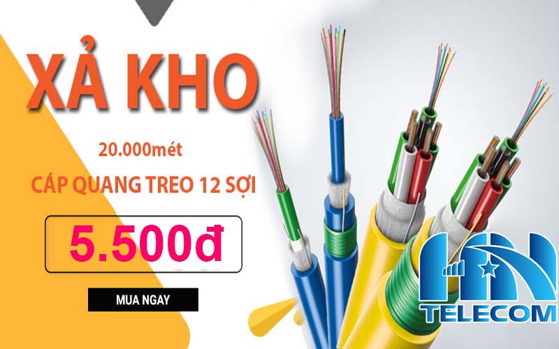 Xả kho Cáp quang treo 12Fo
