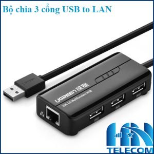 Bộ chia usb to lan 3 cổng 10/100Mbps