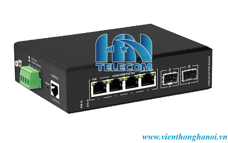 Switch công nghiệp poe upcom PIES206G-4P-2C 