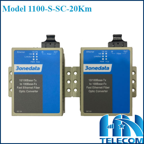 Converter 3onedata model 1100s-sc-20km