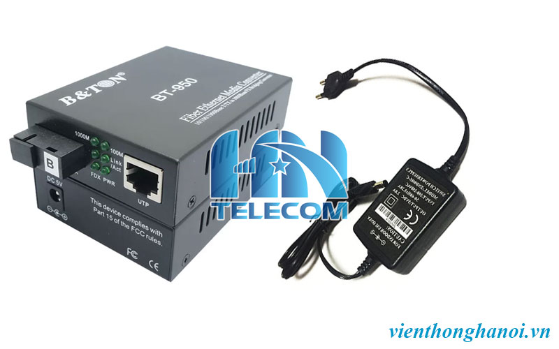 Bộ chuyển đổi quang điện 1 sợi 1G Bton