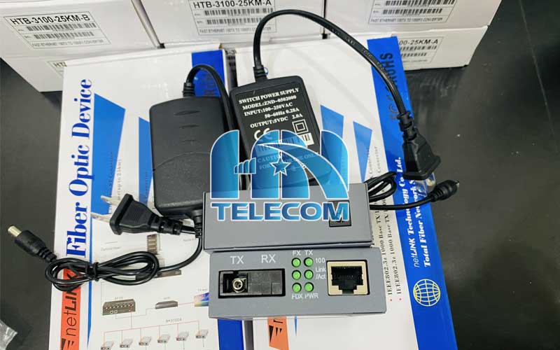 Converter quang Netlink HTB-3100 1 sợi 100M 