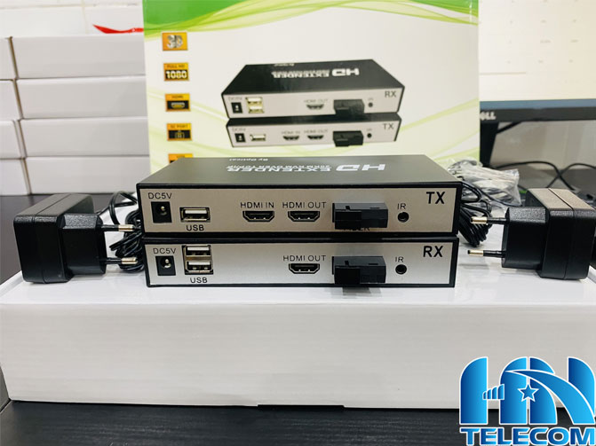 Thiết bị chuyển đổi tín hiệu HDMI Fiber có USB