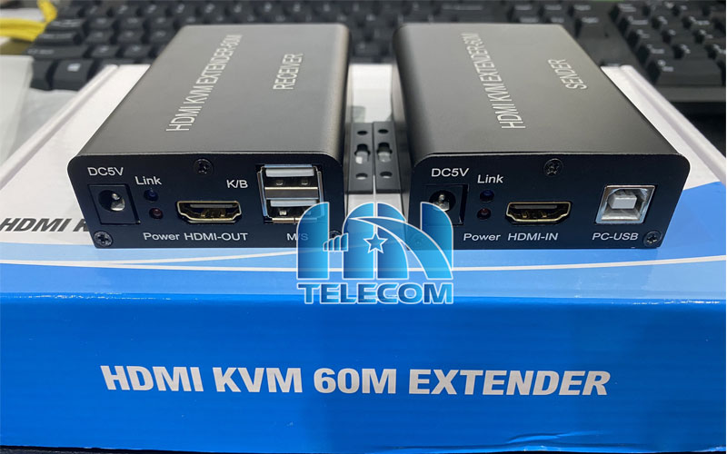 Bộ kéo dài HDMI to lan 60m qua dây cáp mạng