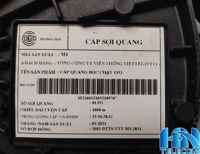 Cáp quang 1fo bọc chặt viettel