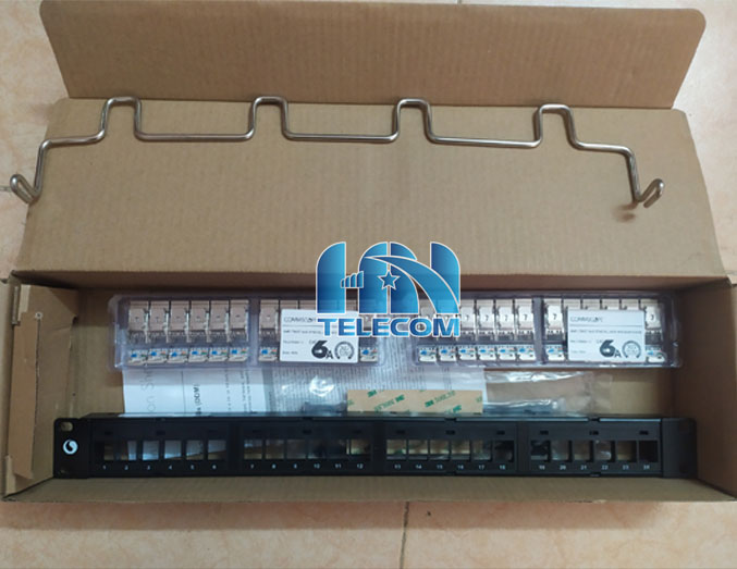 Pach Panel cat6a 24port chống nhiễu