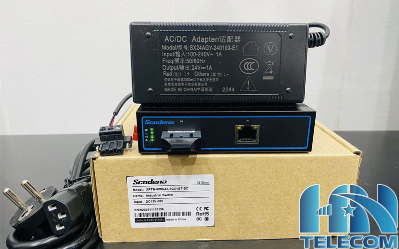 Switch công nghiệp 1 port rj45 1 port sc