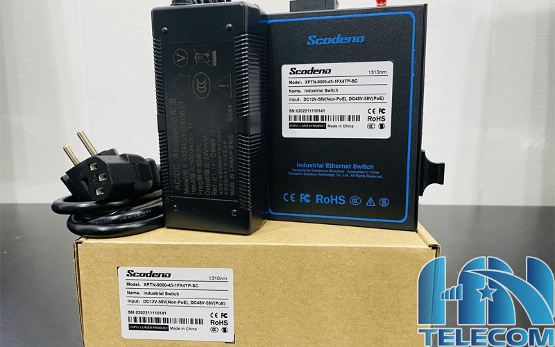 Thiết bị chuyển mạch công nghiệp scodeno 4 port
