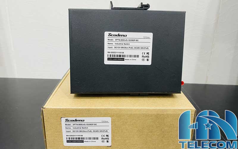 Switch công nghiệp pỏ 8 cổng scodeno