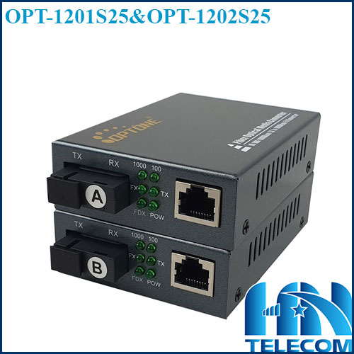 Converter quang Optone 1 sợi 100m