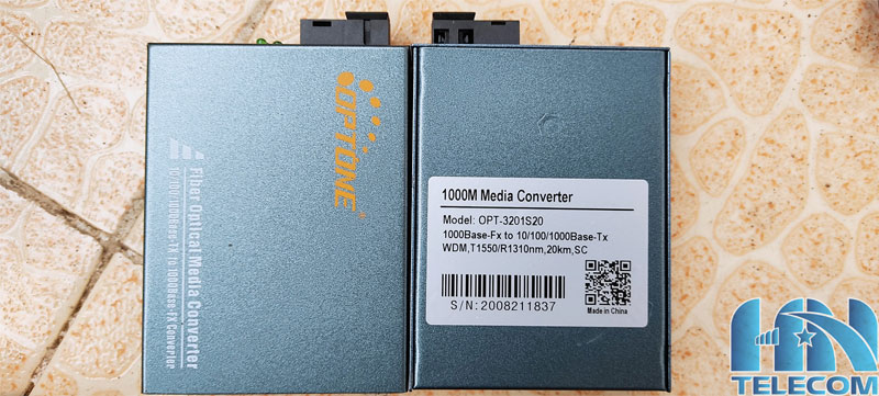 Converter quang Optone 1 sợi 1000m