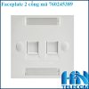 Mặt 2 port faceplate vuông commscope