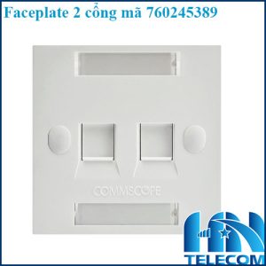 Mặt 2 port faceplate vuông commscope