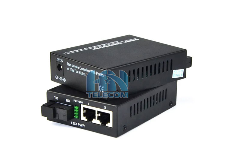 Converter 1 cổng quang 2 cổng lan RJ45