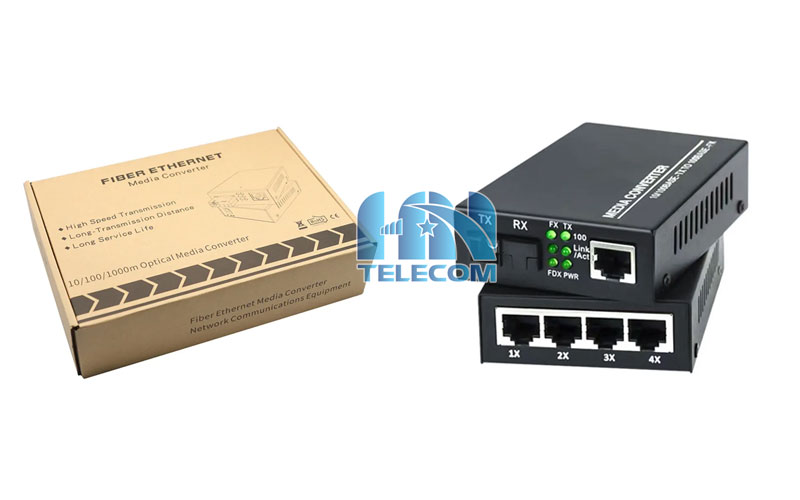 Converter 1 cổng quang 4 cổng LAN 1000M