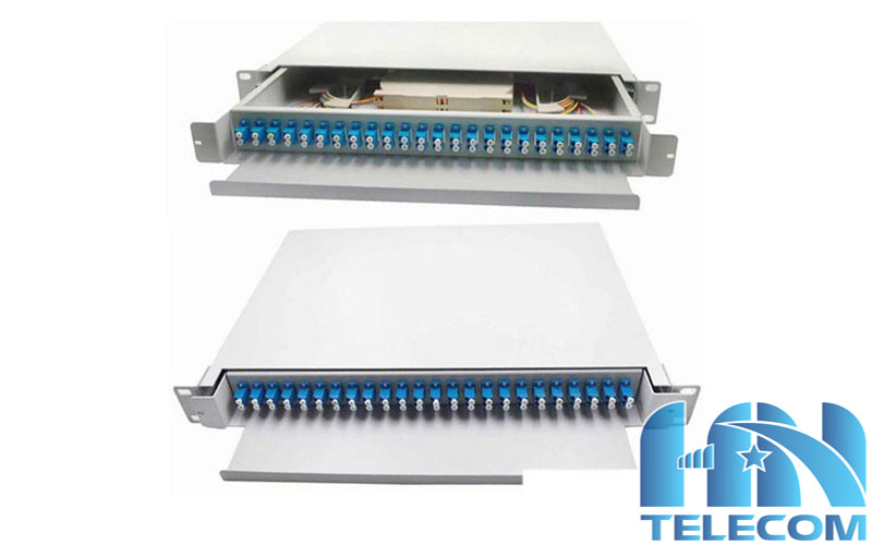 Hộp phối quang ODF 24FO khay trượt gắn rack chuẩn LC