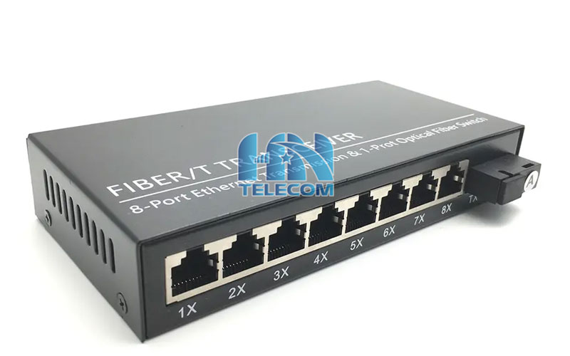 Switch 1 cổng quang 8 cổng LAN 100m