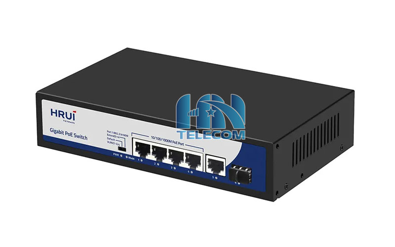 Switch POE 4 port 1G hrui R901-AXG-411NS-65