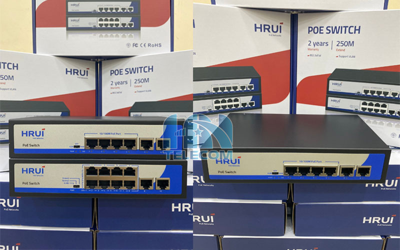 Switch POE 4 port Hrui HR900-AF-42N chính hãng