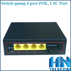 Switch quang 4 port POE 10/100m