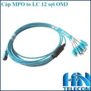 Dây nhảy quang MPO to LC 12 sợi OM4