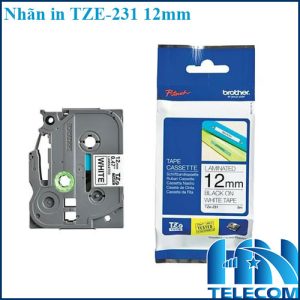 Nhãn in TZE-231 12mm brother