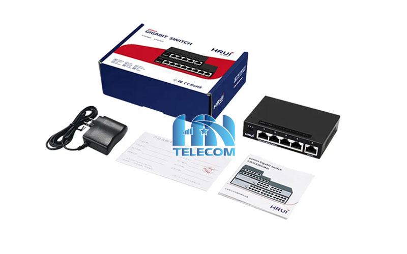 Switch hrui HR-SWG1050 5 port chính hãng