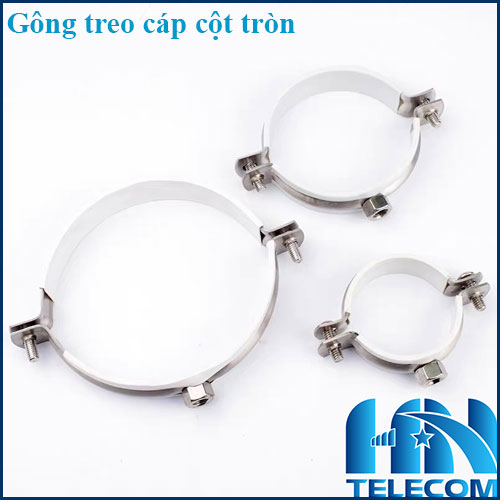 Gông treo cáp quang cột tròn