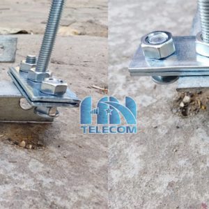 Gông treo cáp quang cột vuông