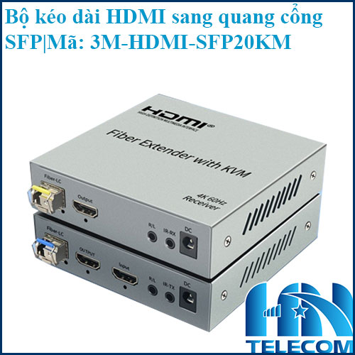 Bộ kéo dài HDMI sang quang cổng LC 20km