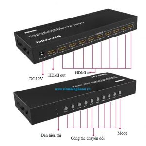 Cấu tạo của bộ gộp HDMI 9 in 1 out