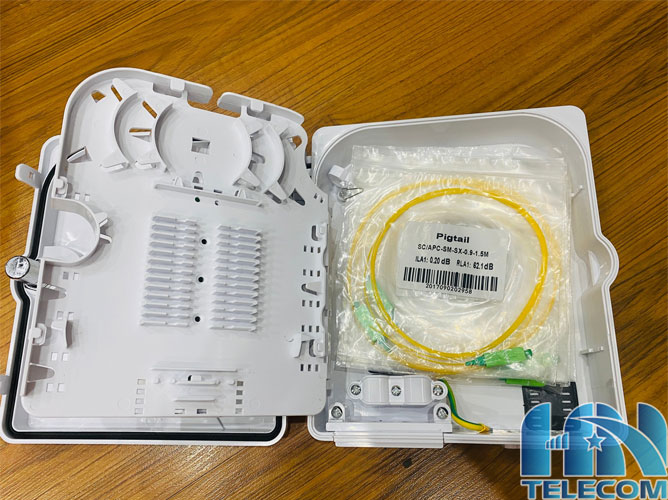 Hộp phối quang ODF 12FO outdoor full phụ kiện chuẩn SC/APC