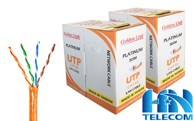 Cuộn cáp mạng cat5e utp chính hãng golden link platinum