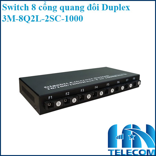 Switch 8 cổng quang đôi Duplex + 2 RJ45