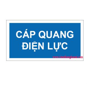 Biển báo cáp quang điện lực 15x30cm