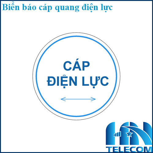 Biển báo cáp quang điện lực hình tròn