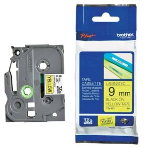 đặc điểm của Giấy in nhãn TZE-611 9mm màu vàng