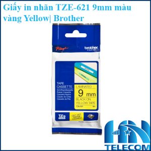 Giấy in nhãn TZE-611 9mm màu vàng