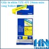 Giấy in nhãn TZE-651 24mm màu vàng
