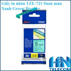 Giấy in nhãn TZE-721 9mm màu xanh