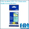 Giấy in nhãn TZE-731 12mm màu xanh