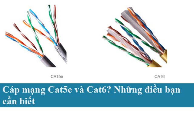 Cáp mạng Cat5e và cáp mạng Cat6