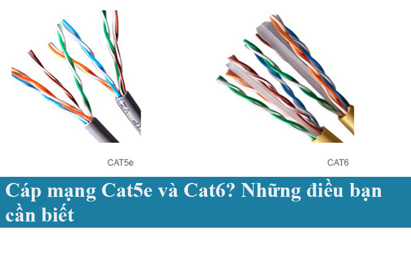 Cáp mạng Cat5e và cáp mạng Cat6