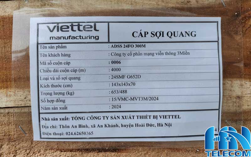 Cáp quang 24 sợi KV300 Viettel