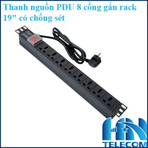 Thanh nguồn PDU 8 cổng gắn rack