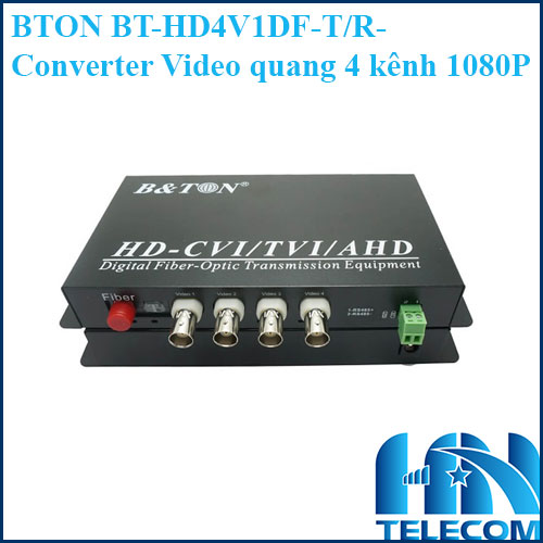 BTON BT-HD4V1DF-T/R- Bộ chuyển đổi Video quang 4 kênh 1080P