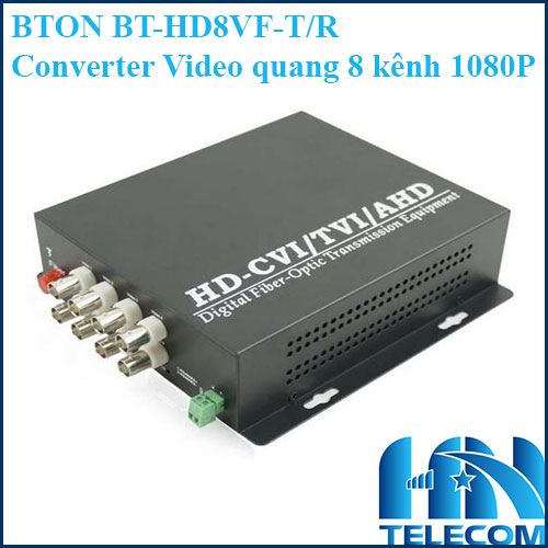BTON BT-HD8VF-T/R- Bộ chuyển đổi Video quang 8 kênh 1080P