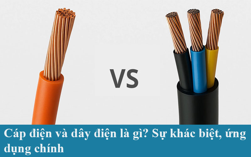Cáp điện và dây điện là gì? Sự khác biệt, ứng dụng chính