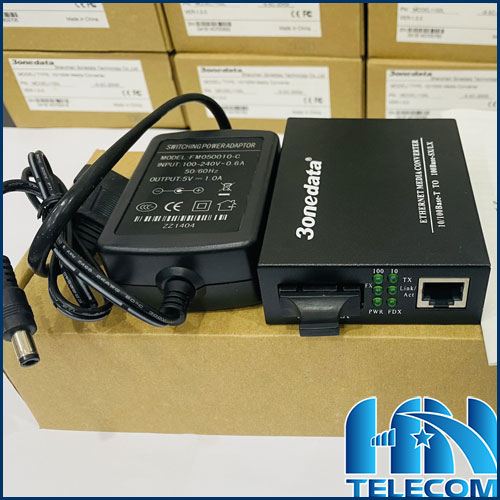 Converter quang 3Onedata Model 3012L-S-SC-20Km 1 sợi1000M