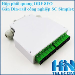 Hộp phối quang ODF 8FO Gắn Din-rail công nghiệp SC Simplex